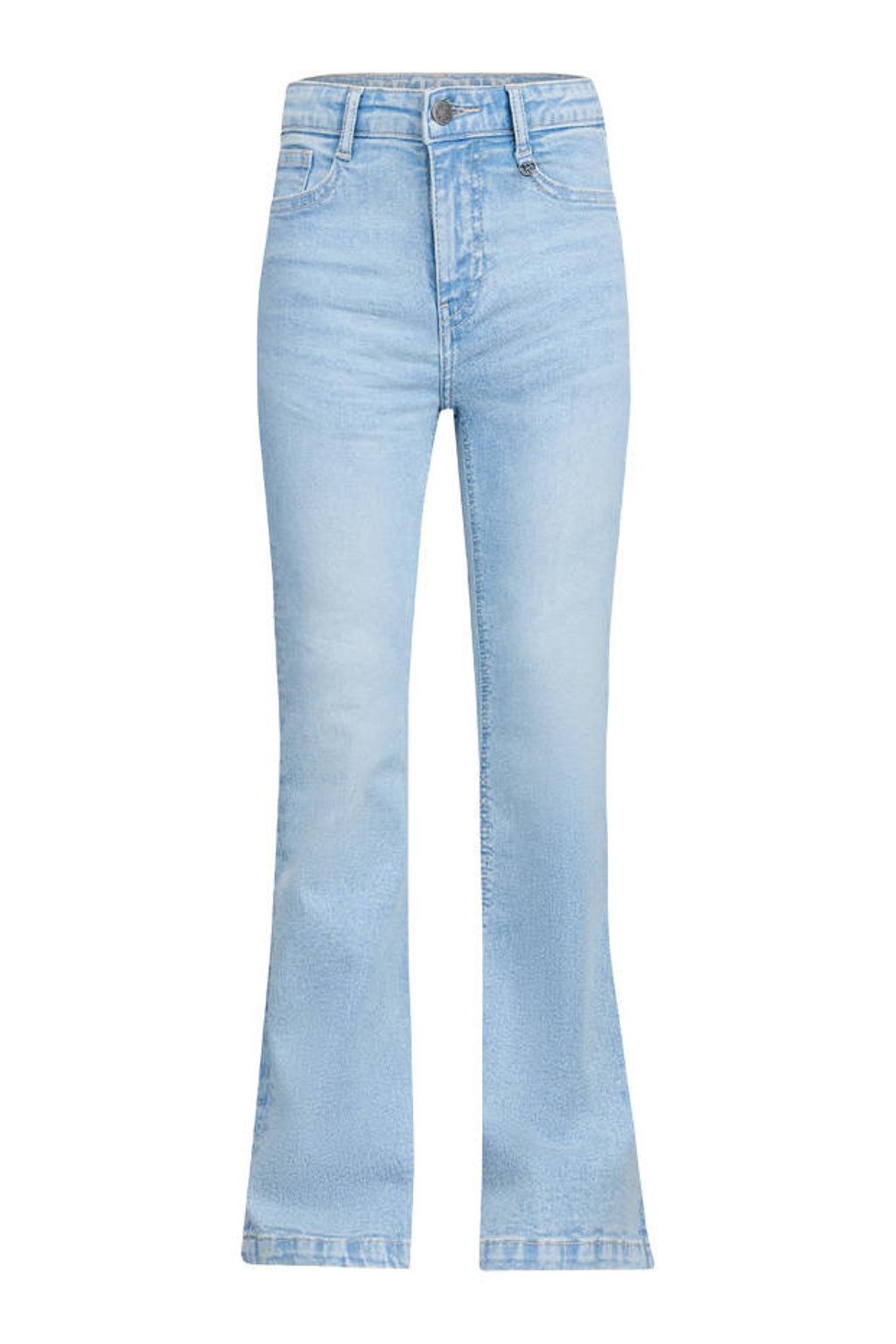Light blue denim meisjes Retour Jeans Sidi flared jeans van stretchdenim met regular waist, rits- en knoopsluiting en effen