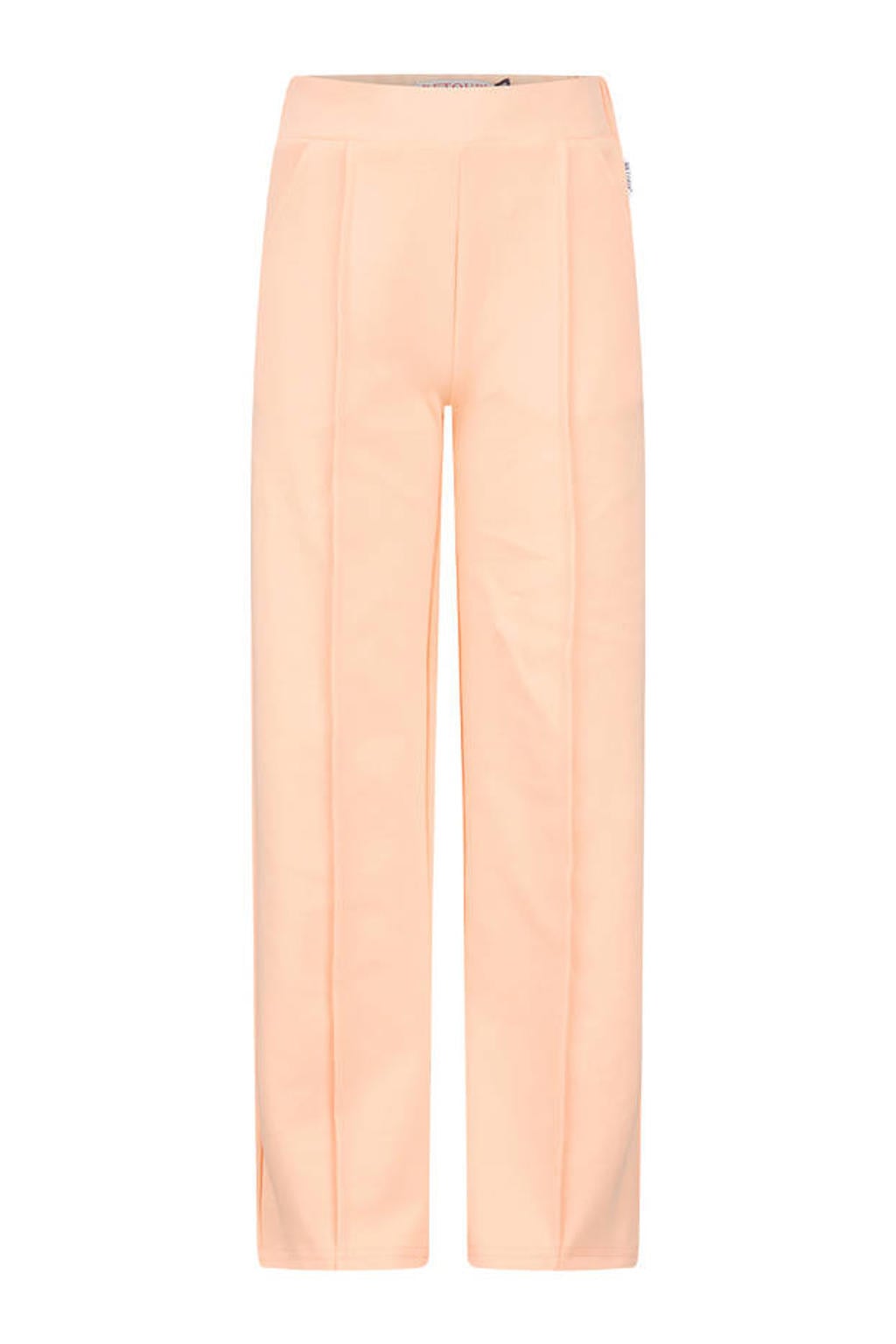 Oranje meisjes Retour Jeans wide leg regular waist sweatpants van katoen met effen