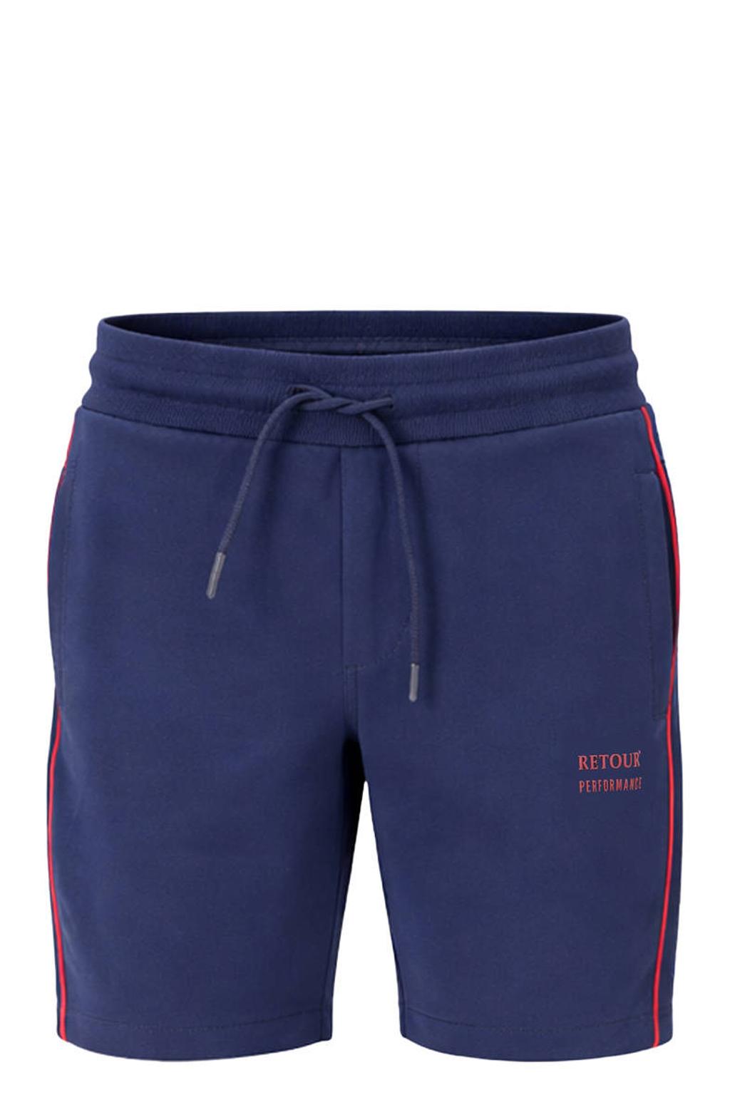 Donkerblauw en rode jongens Retour Jeans regular waist casual short van polyester met meerkleurige print