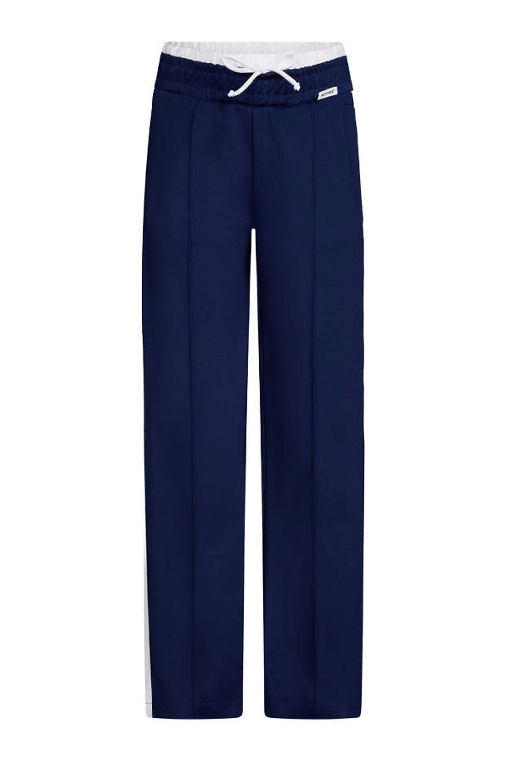 Donkerblauw en witte meisjes Retour Jeans wide leg regular waist casual broek van katoen