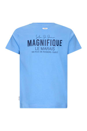 T-shirt met backprint lichtblauw