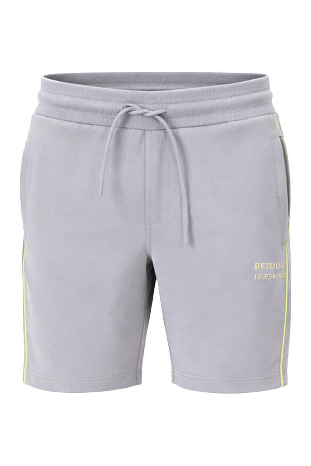 Grijs en neonkleurige jongens Retour Jeans regular waist casual short van polyester met meerkleurige print