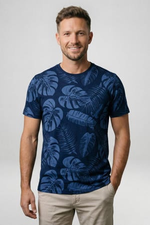 regular T-shirt donkerblauw