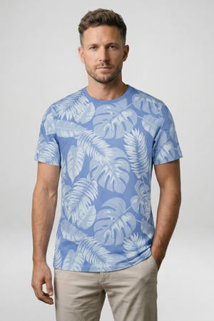 regular T-shirt blauw