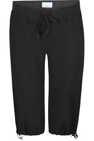 straight regular waist broek zwart