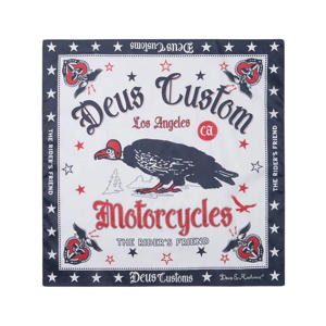 bandana met all over print donkerblauw