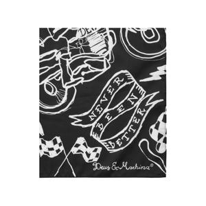 bandana met all over print Doodle zwart
