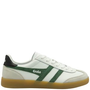 Viper leren sneakers wit/groen