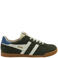 Gola Elan suède sneakers donkergroen/wit