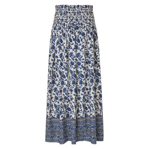 Lollys Laundry gebloemde maxi rok donkerblauw afbeelding
