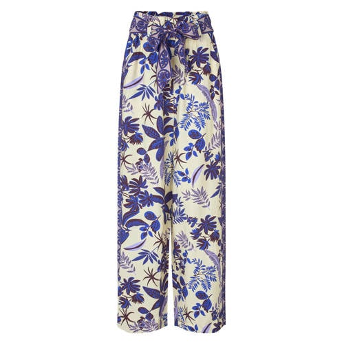 Lollys Laundry wide leg high waist broek blauw afbeelding