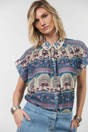 blouse blauw