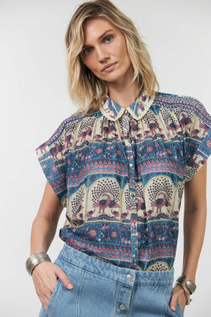 blouse blauw