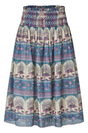 midi rok blauw