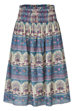 midi rok blauw