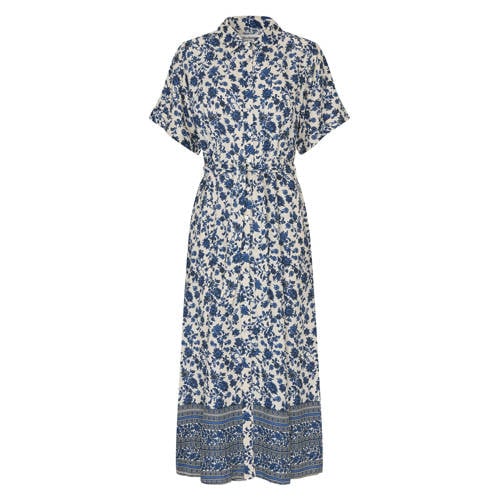 Lollys Laundry gebloemde maxi jurk donkerblauw afbeelding