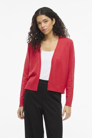 vest gebreid koraalrood