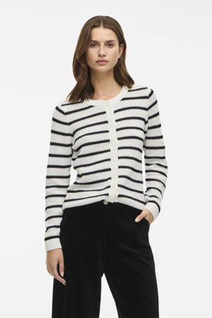 gestreepte vest wit gebreid