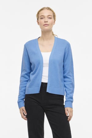 vest blauw gebreid