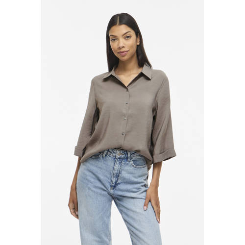 VILA blouse taupe afbeelding