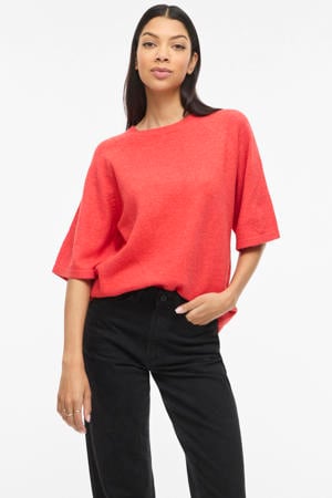top koraalrood gebreid