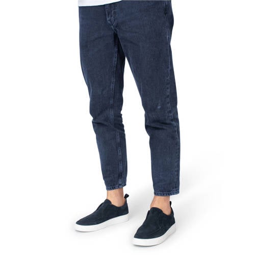 PS Poelman Gregory suède loafers donkerblauw
