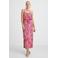 Geisha gebloemde midi rok roze