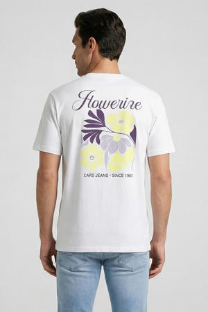 regular T-shirt met backprint wit