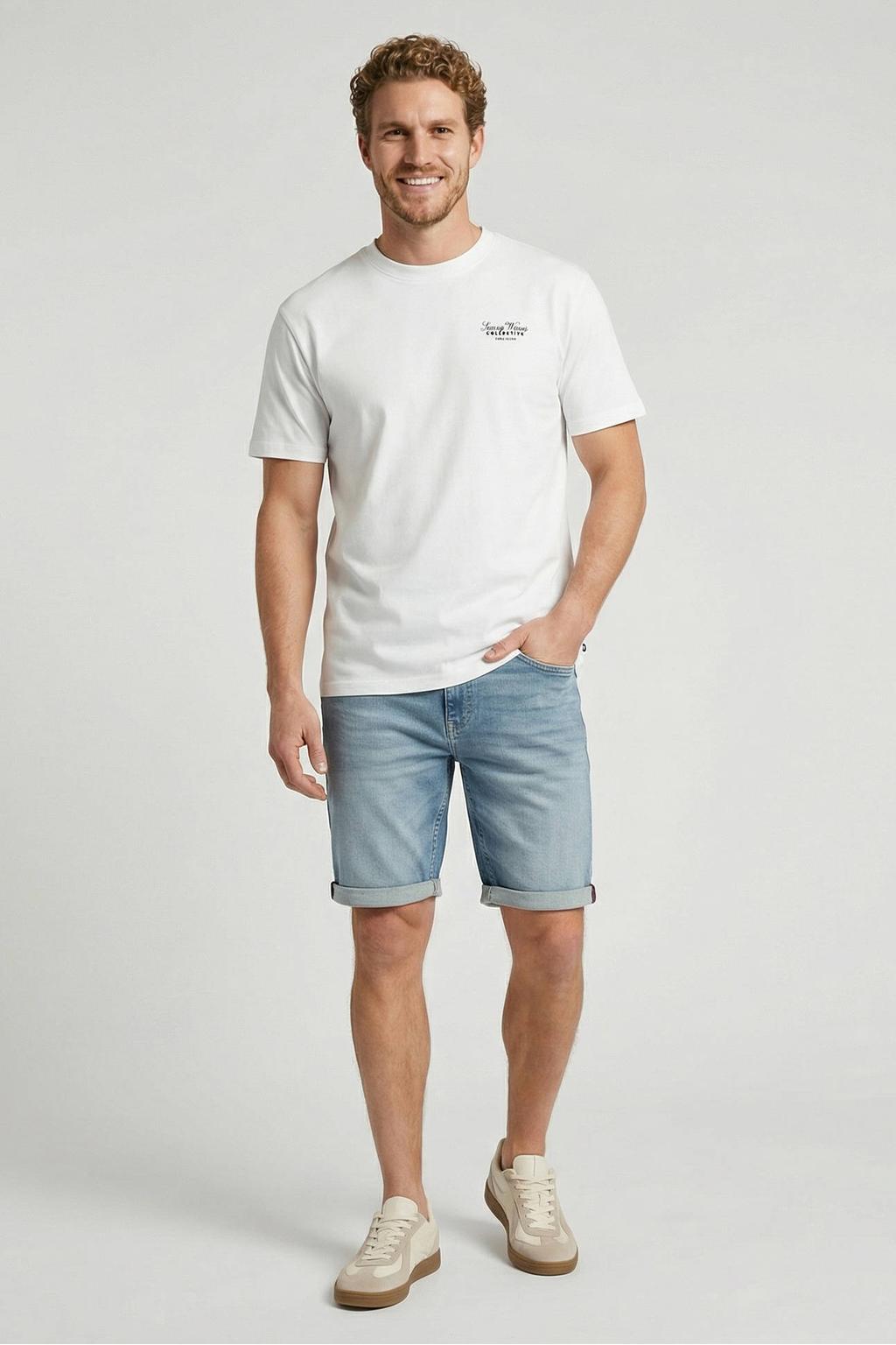 Cars slim short medium blue denim