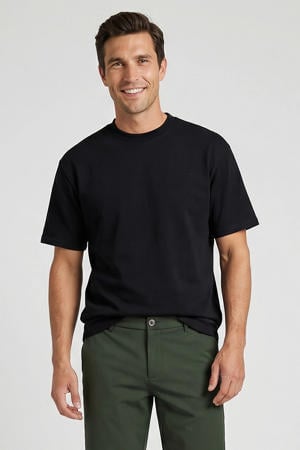 regular T-shirt zwart