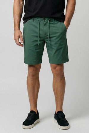 regular fit chino short - groen