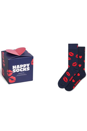 giftbox sokken Valentine’s - donkerblauw (set van 2)