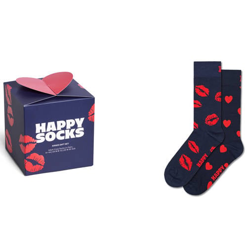 Happy Socks giftbox sokken Valentine’s - set van 2 donkerblauw afbeelding