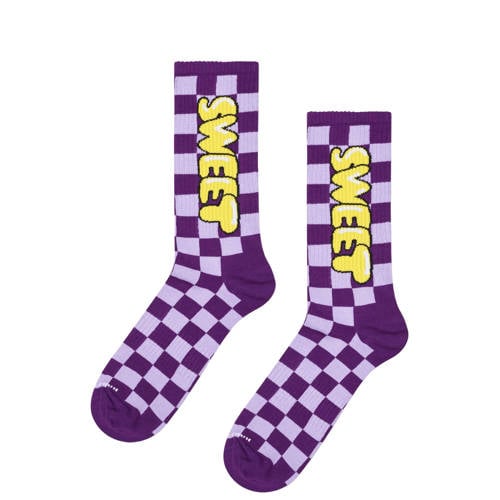 Happy Socks sokken Sweet Check paars afbeelding
