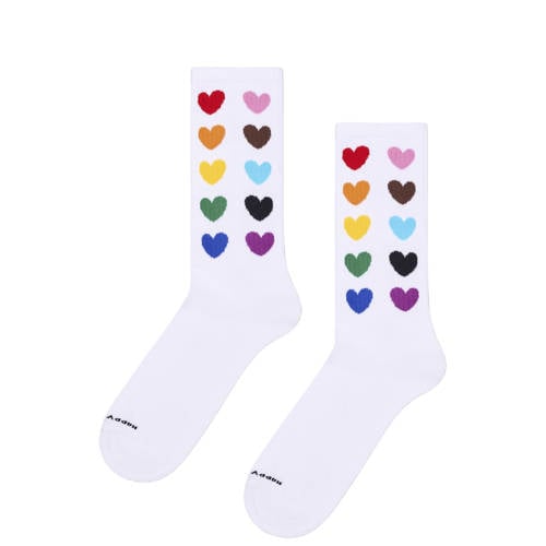 Happy Socks sokken Rainbow wit afbeelding