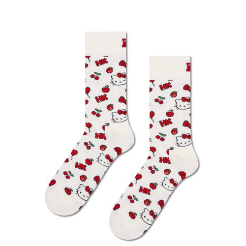 Happy Socks sokken Hello Kitty Cherry wit afbeelding