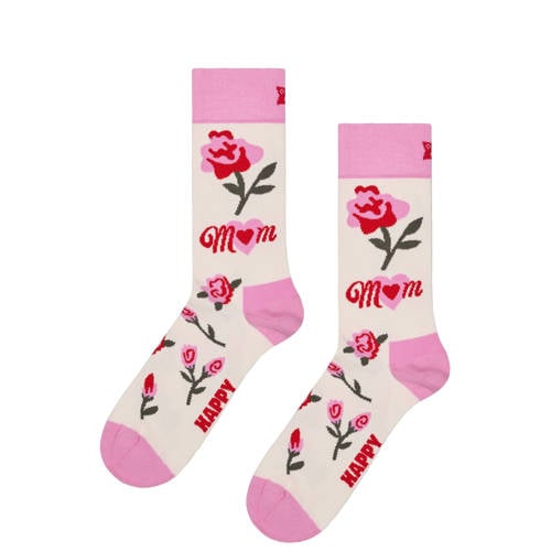 Happy Socks sokken Mom's Flower roze afbeelding
