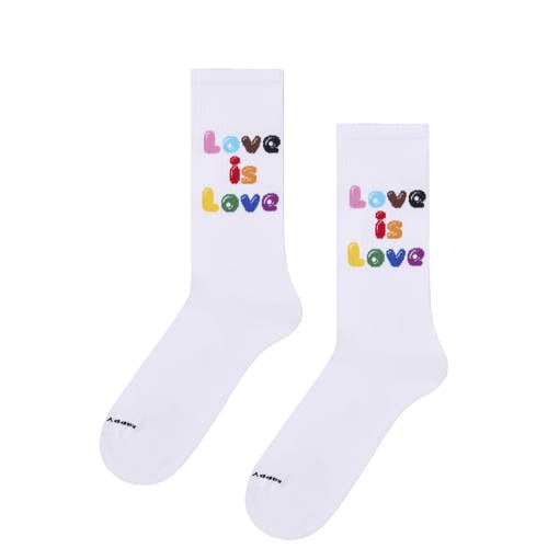 Happy Socks sokken Love Is Love wit afbeelding