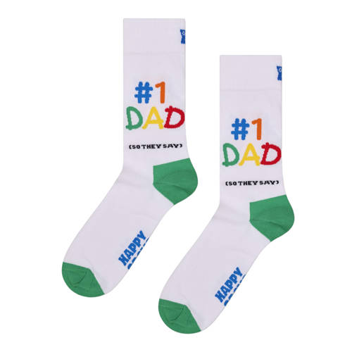 Happy Socks sokken No1 Dad wit afbeelding