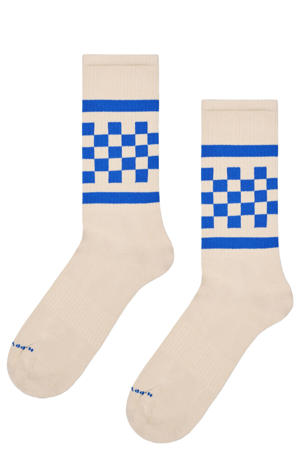 sokken Checked Stripe beige