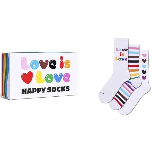 Happy Socks giftbox sokken Pride - set van 3 wit afbeelding