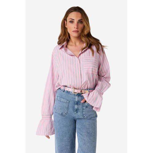 IBANA gestreepte blouse roze afbeelding
