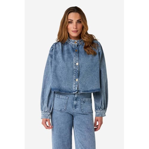 IBANA denim blouse medium blue denim afbeelding
