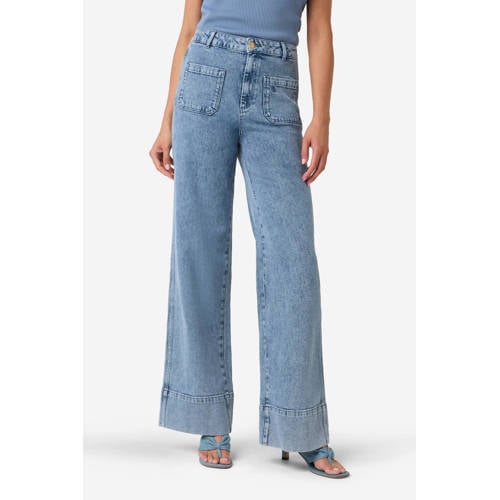 IBANA wide leg jeans medium blue denim afbeelding