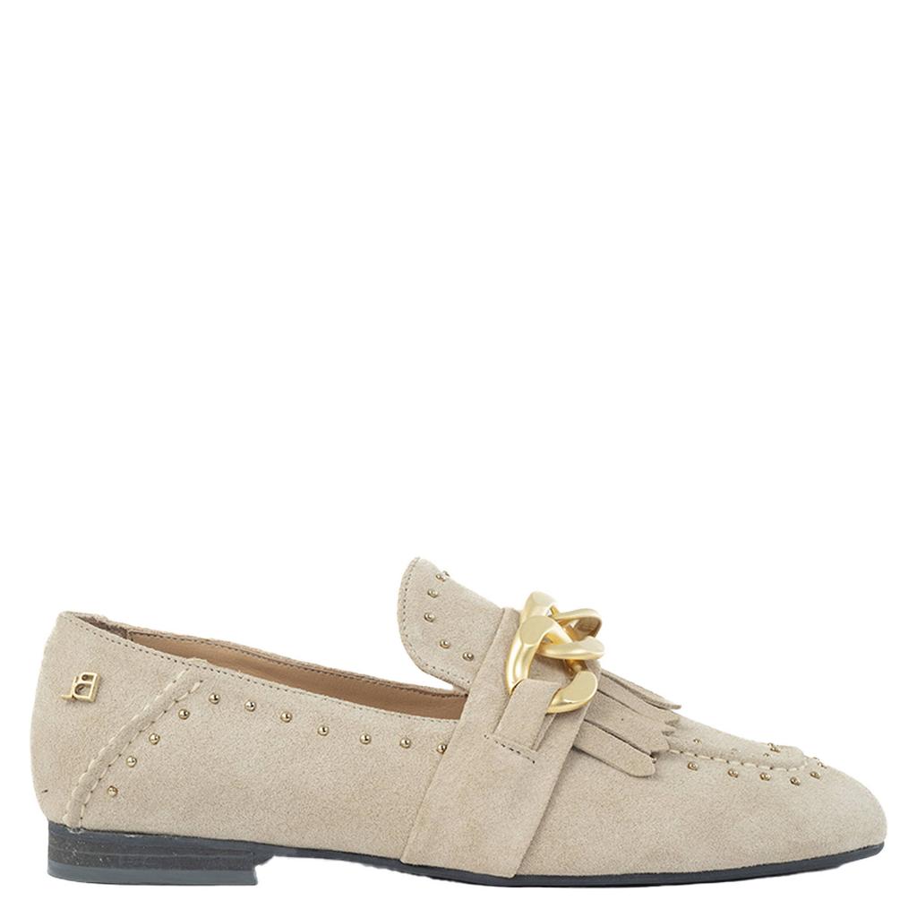 Beige dames Babouche G-Manon-2 suède loafers