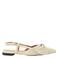 Babouche Sofie-2 suede slingback loafers met panterprint beige