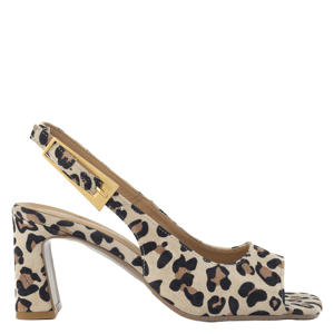 G-Biba-2 suède sandalettes met panterprint beige/zwart