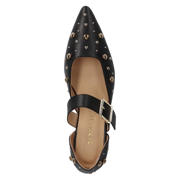 thumbnail: Babouche G-Ally-1 leren loafers met studs zwart