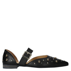 G-Ally-1 leren loafers met studs zwart