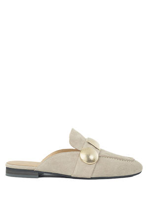 G-Lara-2 suède leren muiltjes beige